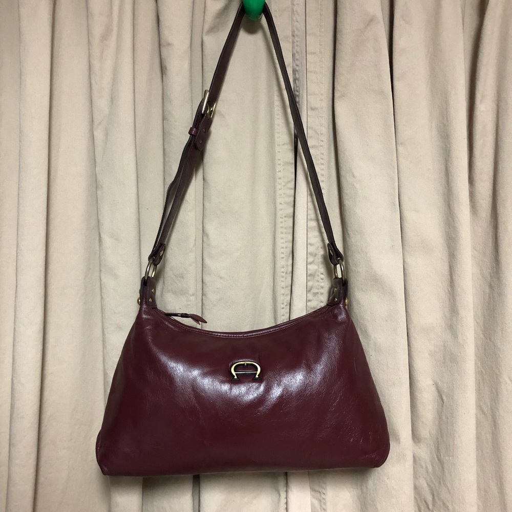 Vintage Etienne Aigner Burgundy Shoulder Purse
